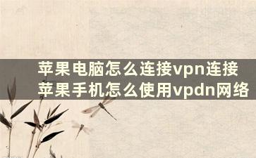 苹果电脑怎么连接vpn连接 苹果手机怎么使用vpdn网络